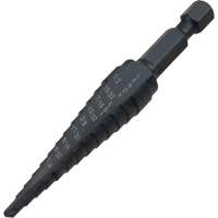 #1 Step Drill Bit, 1/8" - 1/2" , 1-3/2" Increments, High Speed Steel Nia-Chem Ltd.
