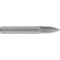 AllSteel Tapered Shape Carbide Burr, SG-5, 1/2" Dia., 1/4" Shank, 1" Depth of Cut Nia-Chem Ltd.