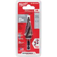 #4 Shockwave Impact Duty Step Drill Bit, 3/16" - 7/8" , 1/16" Increments, Titanium Nia-Chem Ltd.