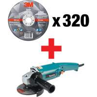 Silver Grinding Wheel & Angle Grinder Kit, 5" x 1/4", 7/8" Arbor, Ceramic, Type 27 Nia-Chem Ltd.