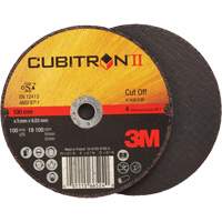 Cubitron™ II Cut-Off Wheel, 4-1/2" x 0.04", 7/8" Arbor, Type 1, Ceramic, 13300 RPM TCT563 | Nia-Chem Ltd.