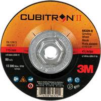 Cubitron™ II Quick Change Depressed Centre Grinding Wheel 64320, 4-1/2" x 1/4", 5/8"-11 Arbor, Type 27, Ceramic TCT851 | Nia-Chem Ltd.