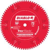Trex&reg; Blade Cutting Saw Blade, 10", 72 Teeth, Plastic/Composite Decking Use Nia-Chem Ltd.
