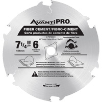AvantiPro Cutting Saw Blade, 7-1/4", 6 Teeth, Fibre Cement Use Nia-Chem Ltd.