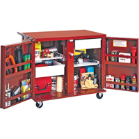 Rolling Work Bench, 43-7/8" W x 38-1/2" H x 26-7/8" D, 21.7 Cubic Feet Capacity Nia-Chem Ltd.