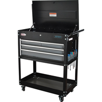 Chariot utilitaire, 4 tiroirs, 18" lo x 33" la x 39" h, Noir Nia-Chem Ltd.