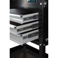 Chariot utilitaire, 4 tiroirs, 18" lo x 33" la x 39" h, Noir Nia-Chem Ltd.