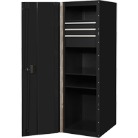 RX Series Side Cabinet, 3 Drawers, 19" W x 25" D x 61" H, Black Nia-Chem Ltd.