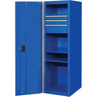 RX Series Side Cabinet, 3 Drawers, 19" W x 25" D x 61" H, Blue Nia-Chem Ltd.