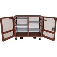 Armoire mobile en treillis, Acier, 49 pi³, Rouge Nia-Chem Ltd.