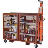 Armoire mobile en treillis, Acier, 49 pi³, Rouge Nia-Chem Ltd.