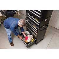 300 Series Middle Tool Chest, 26" W, 2 Drawers, Black Nia-Chem Ltd.
