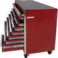 Industrial Tool Cart, 12 Drawers, 56" W x 24-1/2" D x 38-1/8" H, Red Nia-Chem Ltd.