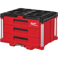 Packout 3-Drawer Tool Box, 16-1/3" x 14-1/3" x 22-1/5", Black/Red Nia-Chem Ltd.
