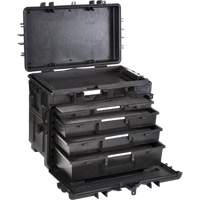 Mobile Tool Chest With Drawers, 4 Drawers, 22-4/5" W x 15" D x 18" H, Black TER150 | Nia-Chem Ltd.