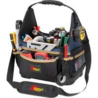 Molded Base Electrical/HVAC Tool Carrier, Ballistic Polyester, 20 Pockets, Black/Blue Nia-Chem Ltd.