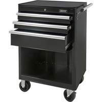 Chariot &agrave; outils industriel, 3 tiroirs, 29-4/5" la x 21-1/5" p x 38-4/5" h, Noir Nia-Chem Ltd.
