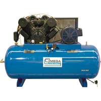 Industrial Series Air Compressors - Horizontal Compressor - Two Stages, 200 Gal. (240 US Gal) Nia-Chem Ltd.