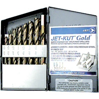 GF21R Jet-Kut&reg; Gold Super Premium Drill Bit Set, 21 Pieces, Steel Nia-Chem Ltd.