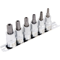 SS386TB Tamperproof Bit Socket Set, Torx&reg; Tamper, 3/8" Drive, 6 Pcs Nia-Chem Ltd.