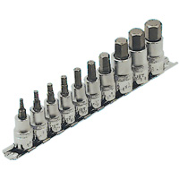 HSW3812-10 SAE Bit Socket Set, Hex, 1/2"/3/8" Drive, 10 Pcs Nia-Chem Ltd.