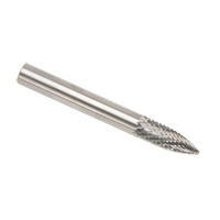 CLEVELAND Solid Carbide Burrs - Tree Shape Pointed End, SG-1, 1/4" Dia., 1/8" Shank Nia-Chem Ltd.