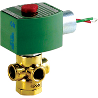 3-Way Direct Acting Universal Solenoid Valves, 1/4" Pipe, 100 psi Nia-Chem Ltd.