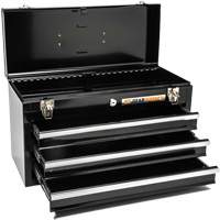 Boîte &agrave; outils portative, 20" la, 3 tiroirs, Noir Nia-Chem Ltd.