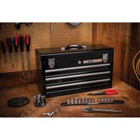 Boîte &agrave; outils portative, 20" la, 3 tiroirs, Noir Nia-Chem Ltd.