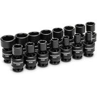 15-Piece 3/8" Drive 6 Point Universal Impact Metric Flex Socket Set Nia-Chem Ltd.