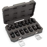 15-Piece 3/8" Drive 6 Point Universal Impact Metric Flex Socket Set Nia-Chem Ltd.