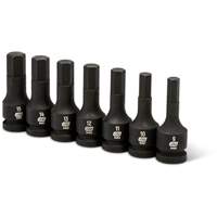 Jeu de douilles m&eacute;triques &agrave; chocs, Hexagonale, Prise 1/2", 7 mrcx Nia-Chem Ltd.