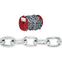 Campbell&reg; Proof Coil Chain, Low Carbon Steel, 3/16" x 100' (30.4 m) L, Grade 30, 800 lbs. (0.4 tons) Load Capacity Nia-Chem Ltd.