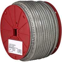 C&acirc;ble m&eacute;tallique, 250' (76,2 m) x 1/8", 340 lb (0,17 tonne), Rev&ecirc;tement de vinyle Nia-Chem Ltd.