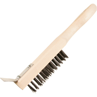 Brosse de nettoyage avec racloir, Acier, 5 x 13 rangs de fils, Longueur 11-3/8" Nia-Chem Ltd.