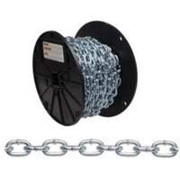 Straight Link Machine Chain, Low Carbon Steel, #4 x 100' (30.4 m) L, 215 lbs. (0.1075 tons) Load Capacity Nia-Chem Ltd.