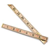 R&egrave;gle de maçon surdimensionn&eacute; Red End, 6' lo, Bois, Graduations de 1/16" Nia-Chem Ltd.
