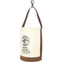 Leather-Bottom Bucket, 17" H, Canvas, White Nia-Chem Ltd.
