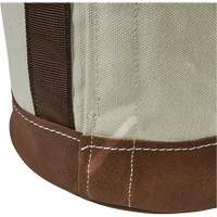 Leather-Bottom Bucket, 17" H, Canvas, White Nia-Chem Ltd.