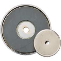 Ceramic Shallow Pot Magnet, 1-3/8" Dia., 12 lbs. Pull Nia-Chem Ltd.