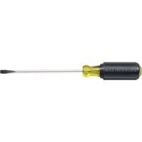 Slot Cabinet Tip Screwdriver, 1/4" Tip, Round, 10-11/32" L, Cushion Grip Handle Nia-Chem Ltd.