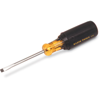Slot Cabinet Tip Screwdriver, 3/16" Tip, Round, 6-3/4" L, Cushion Grip Handle Nia-Chem Ltd.