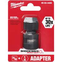 Shockwave Impact Driver Square to Hex Socket Adapter, Impact, 1/4" Drive, 3/8" Socket, 1.875" L Nia-Chem Ltd.