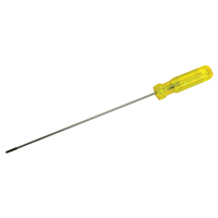 Electrician's Slotted Screwdriver, 1/8" Tip, Round, 11-1/2" L, Plastic Handle Nia-Chem Ltd.