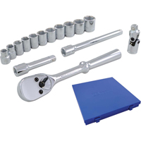 Jeu de douilles et accessoires, 15 Mcx, Prise de 3/8" Nia-Chem Ltd.