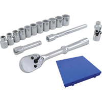 Jeu de douilles et accessoires, 15 Mcx, Prise de 3/8" Nia-Chem Ltd.