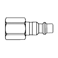 Quick Couplers - 1/2" Industrial, One Way Shut-Off - Plugs, 3/8" Nia-Chem Ltd.