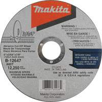 Thin Kerf Cut-Off Wheel, 5" x 3/64", 7/8" Arbor, Type 1, Aluminum Oxide, 12250 RPM Nia-Chem Ltd.