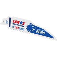 Demolition Reciprocating Saw Blade, Bi-Metal, 6 TPI, 6" L x 1" W Nia-Chem Ltd.
