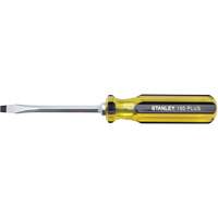 100 PLUS&reg; Standard Slotted Tip Screwdriver, 1/4" Tip, Square, 8-3/16" L, Plastic Handle Nia-Chem Ltd.